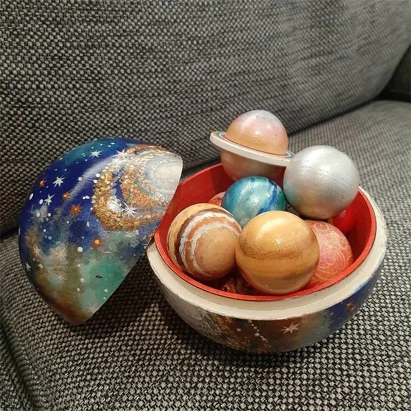 Party Favor Wooden Solar System Toy Universe Eight Planets